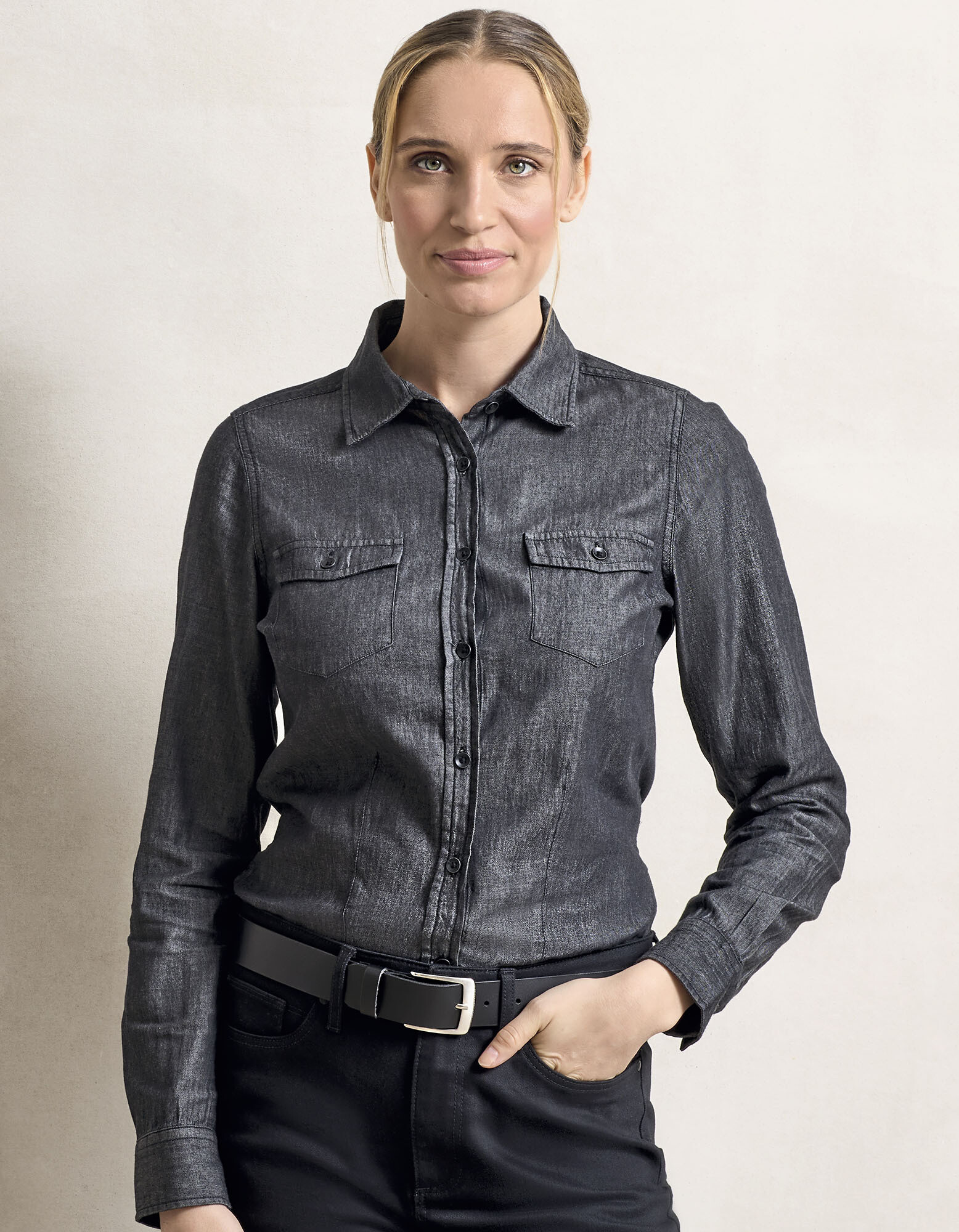 Women's Jeans Stitch Denim Shirt
