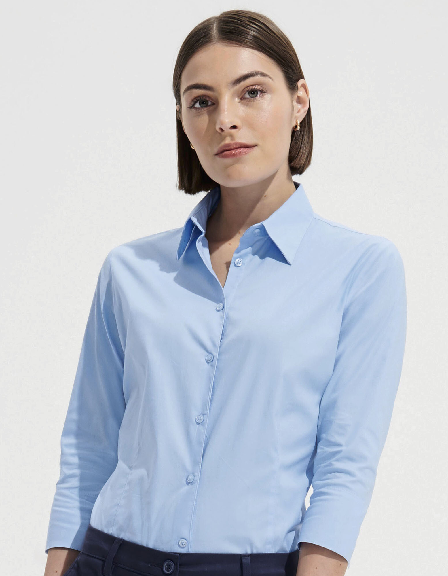 Women's Stretch 3/4-Sleeve Blouse Effect