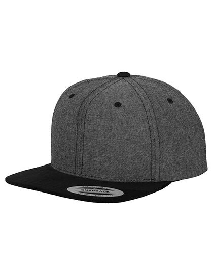 Chambray suede snapback