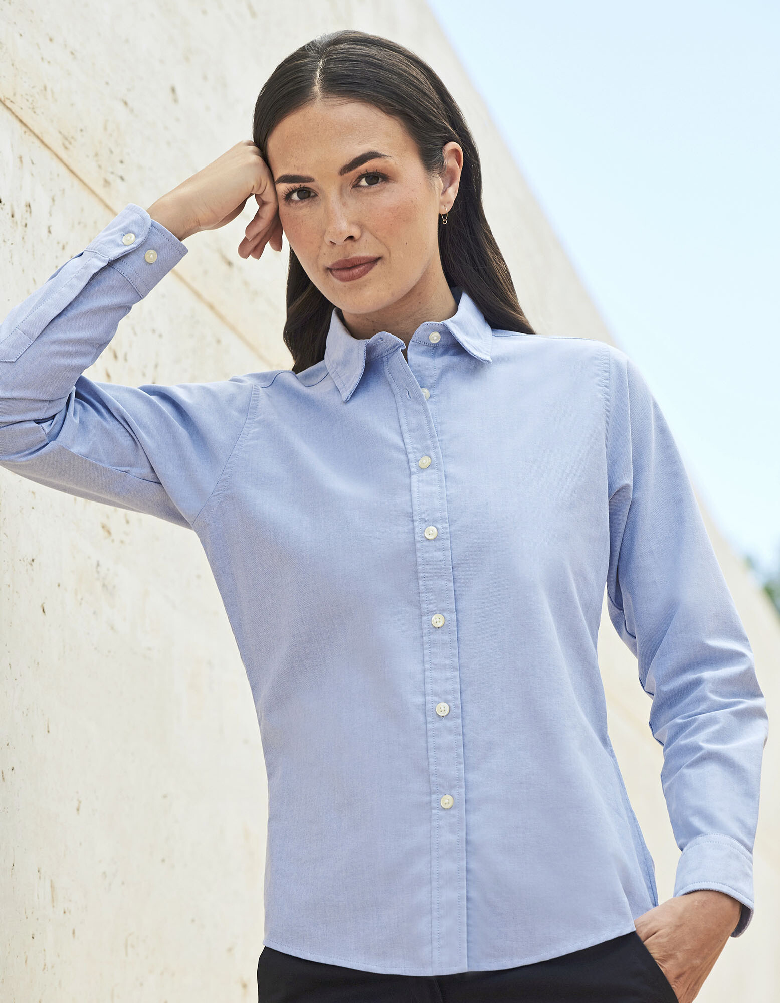Ladies' Classic Long Sleeved Oxford Shirt