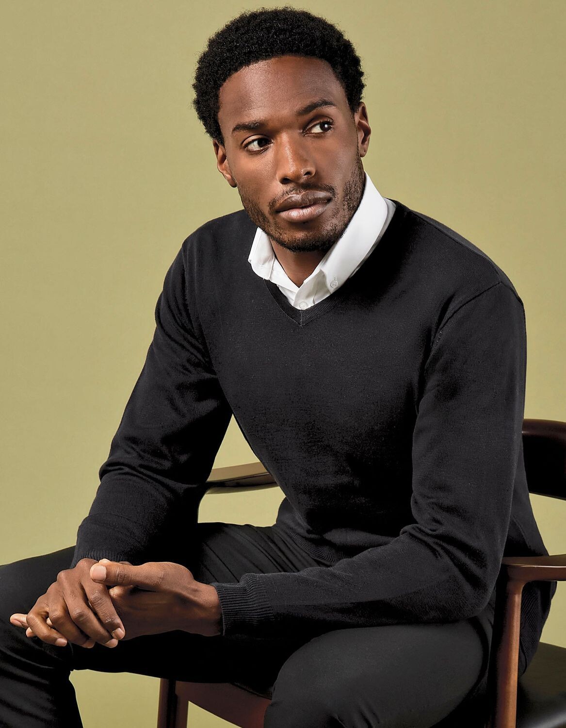 Regular Fit Arundel V-Neck Sweater