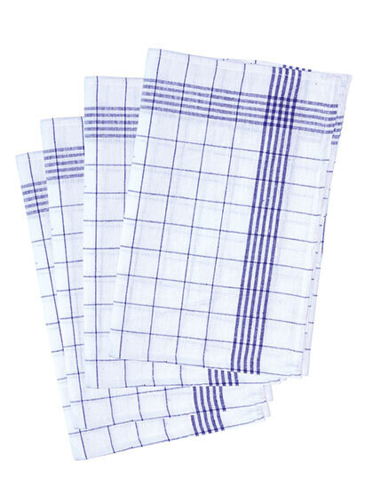 Chequered tea towel (pack of 10)