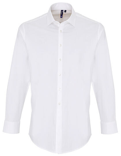 Men's Stretch Fit Poplin Long Sleeve Cotton Shirt