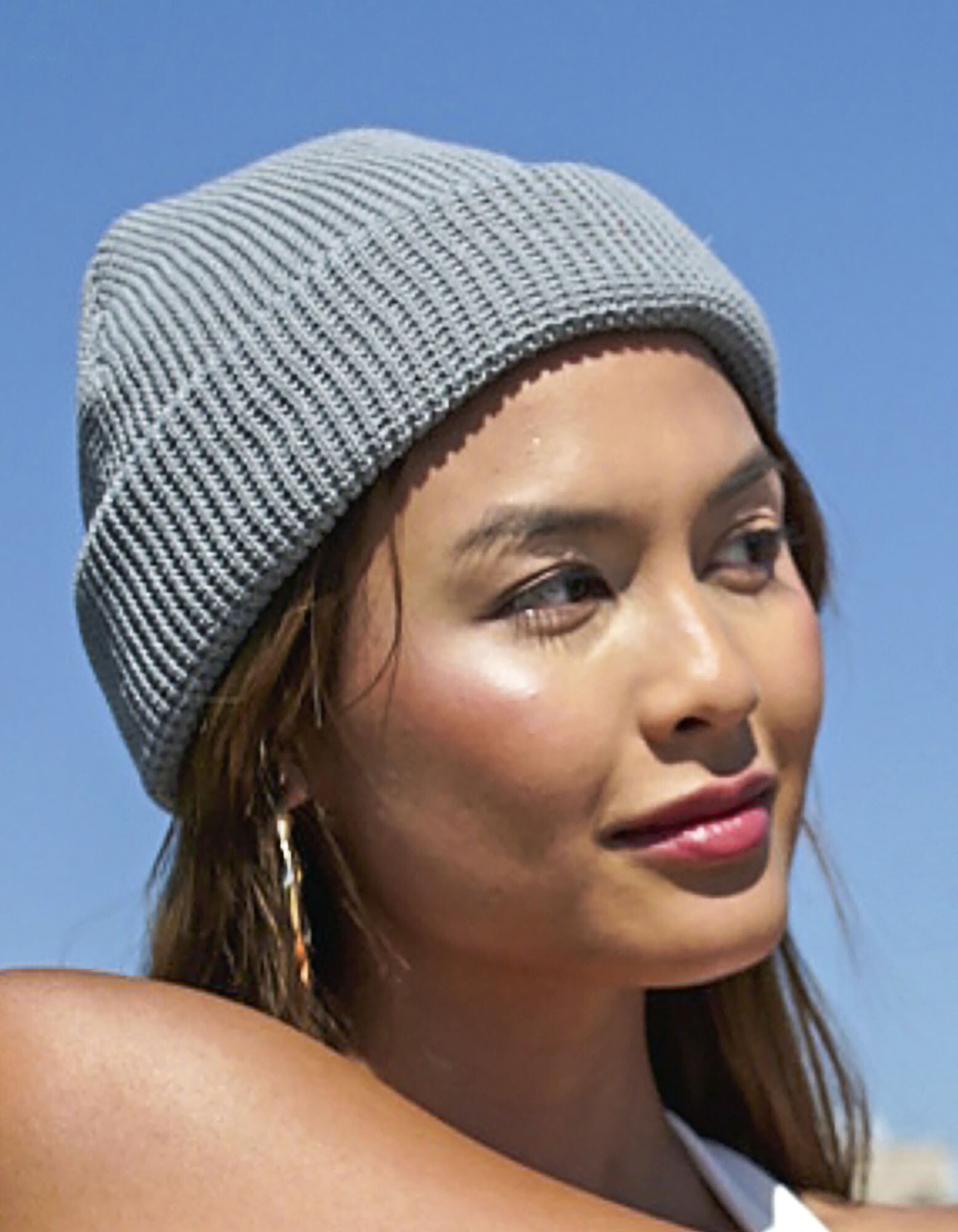 Recycled Yarn Waffle Knit Beanie