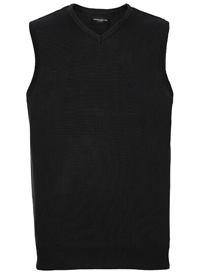 Men's V-Neck Sleeveless Knitted Pullover