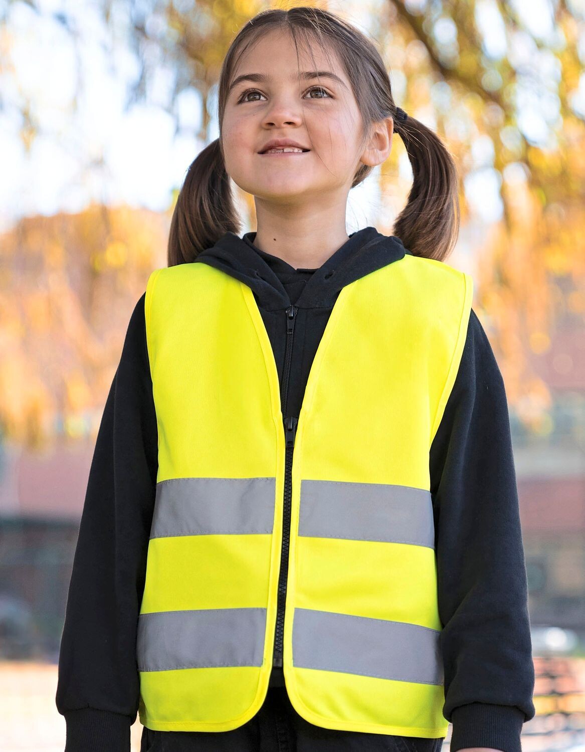 Gilet di sicurezza Hi-Vis per bambini con cerniera frontale Aalborg