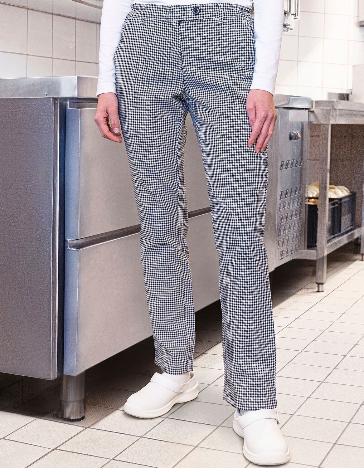 Ladies pepita trousers Basic