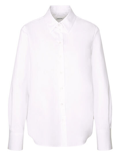 Blusa de popelín oversize de manga larga para mujer