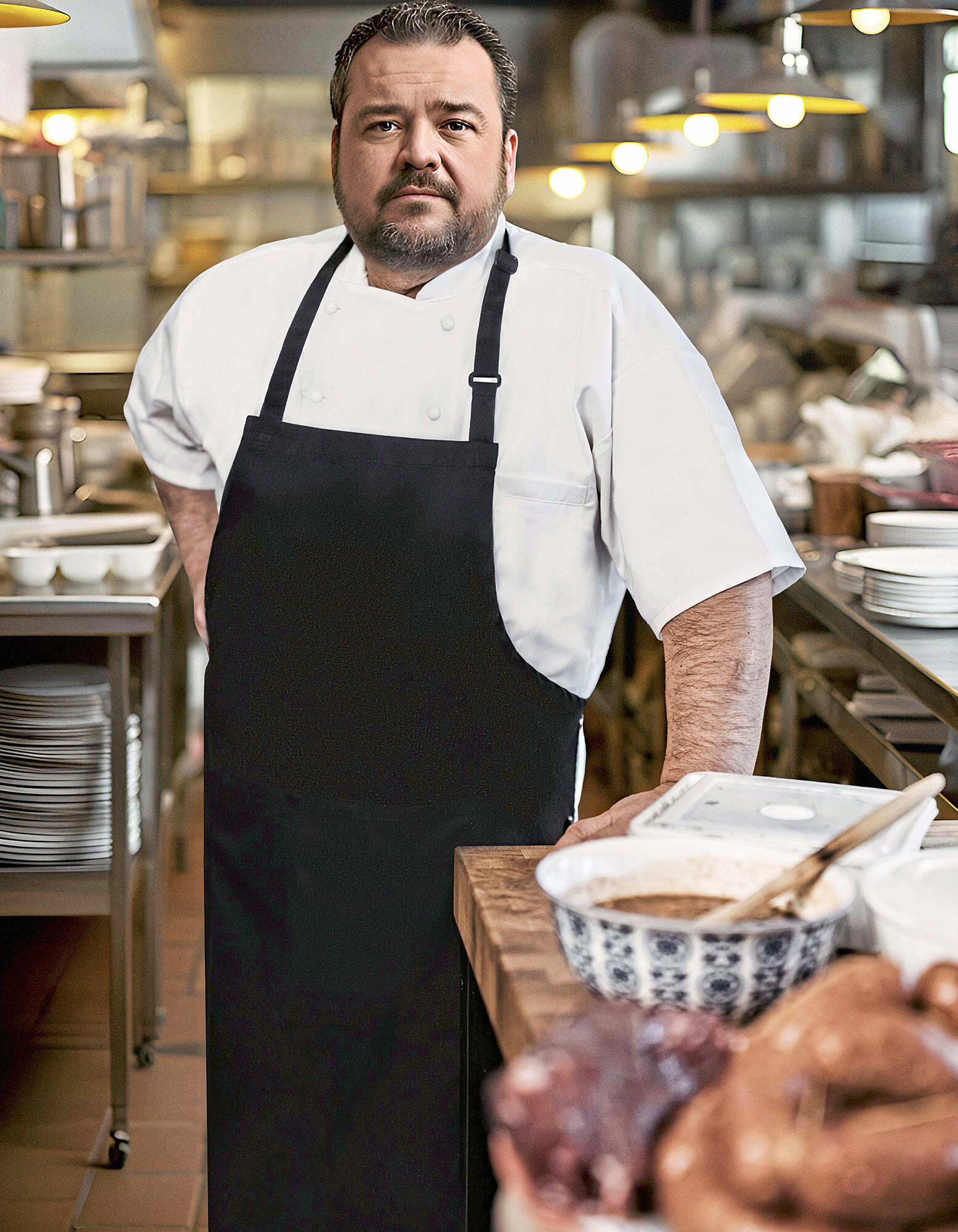 Übergrößen Latzschürze Basic mit Schnalle und Tasche