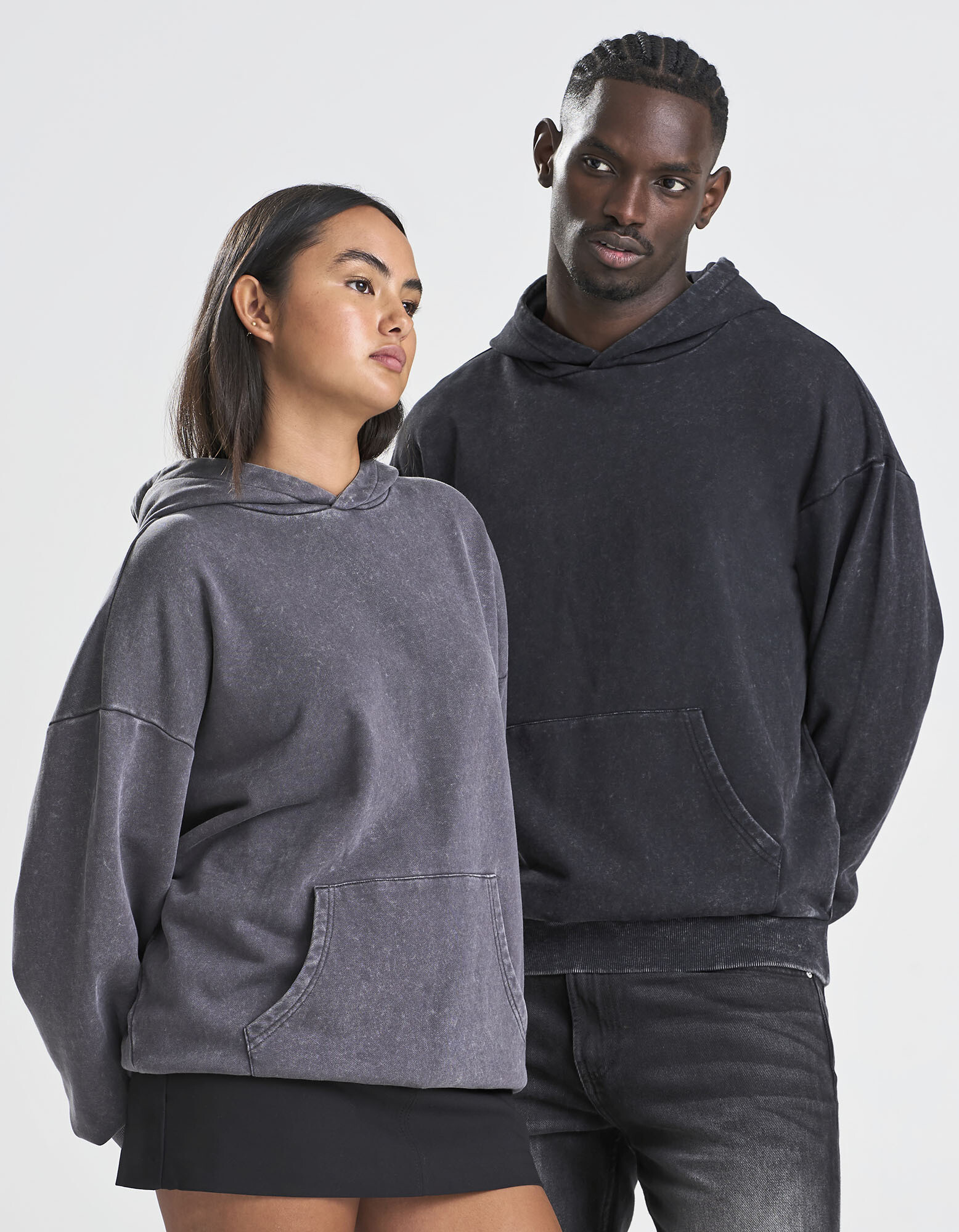 Sweat à capuche vintage délavé