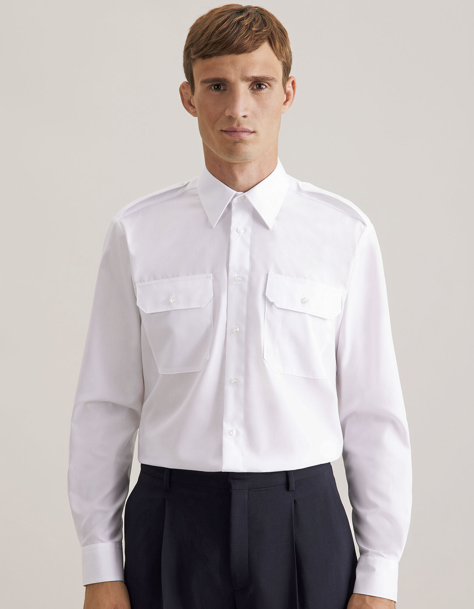 Men´s Pilot Shirt Regular Longsleeve