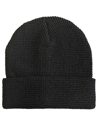 Waffle-look knitted hat