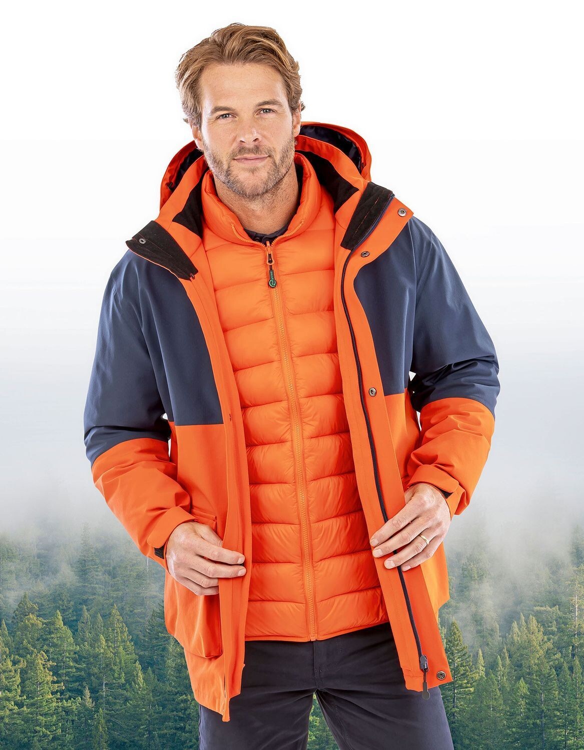 Giacca Ripstop imbottita riciclata 3 in 1