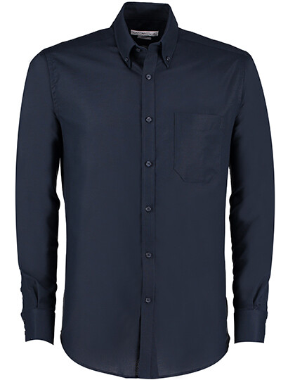 Chemise Oxford slim fit pour homme, à manches longues, style travail