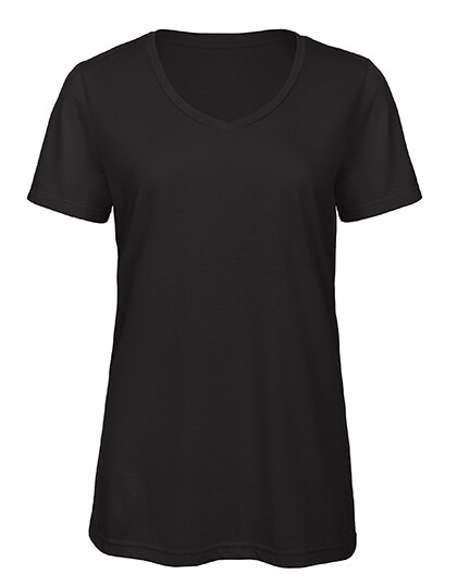 T-shirt femme col V triblend