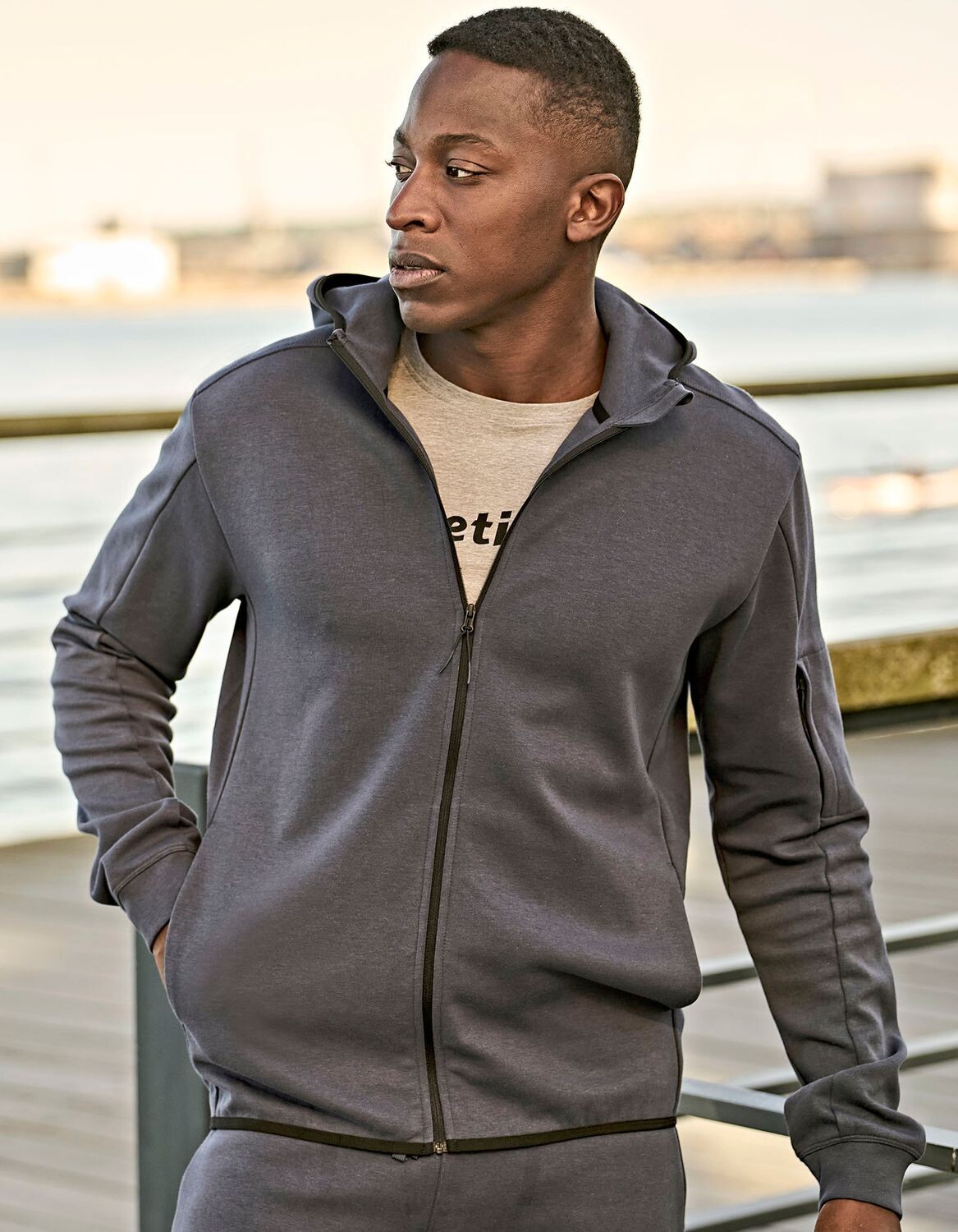 Athletic Hooded Full Zip Sweat