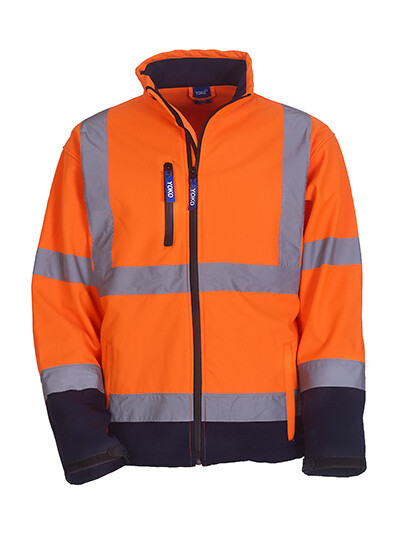 Chaqueta Softshell Hi-Vis con 2 bandas y tirantes