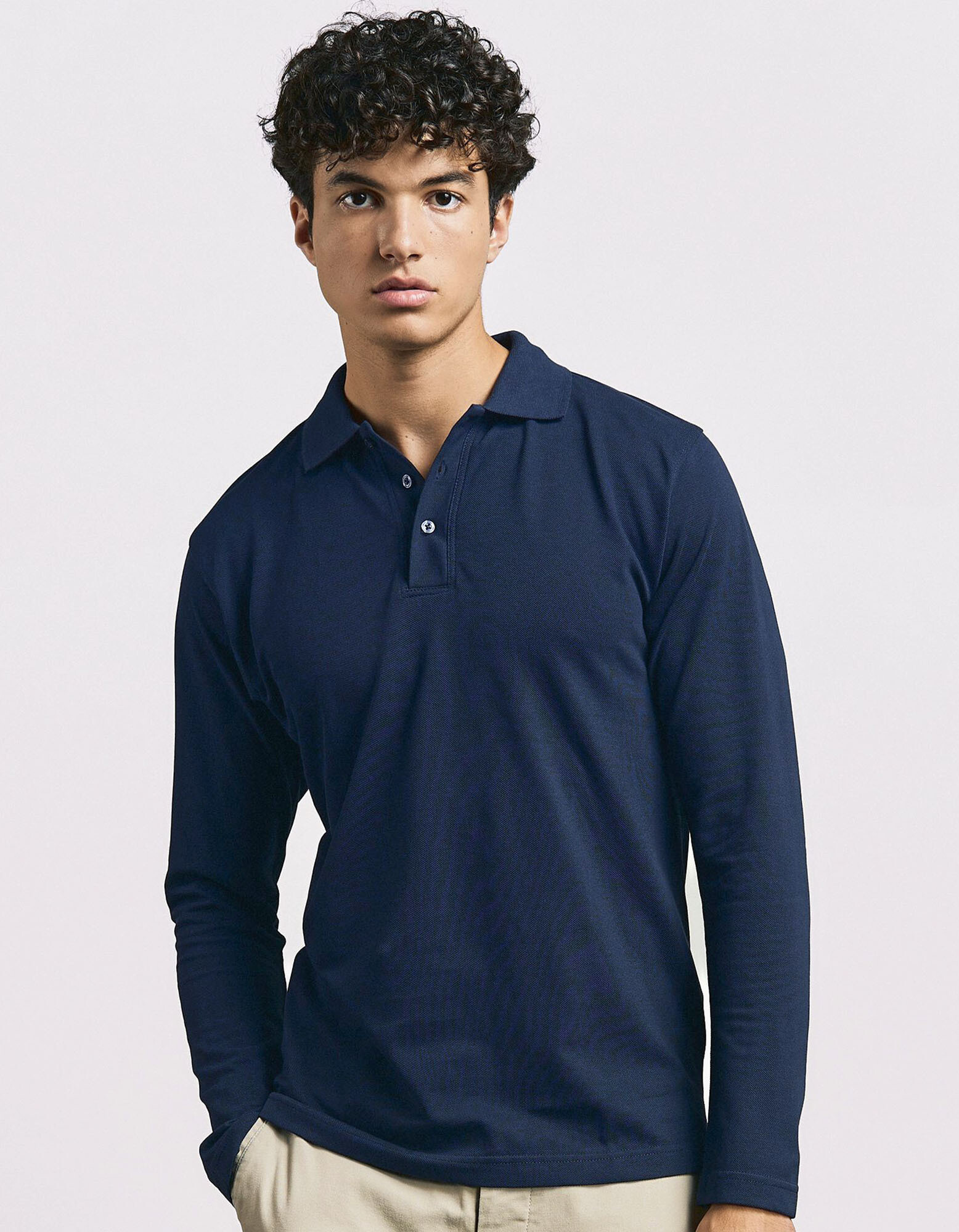 Men's Heavy Polo Long Sleeve