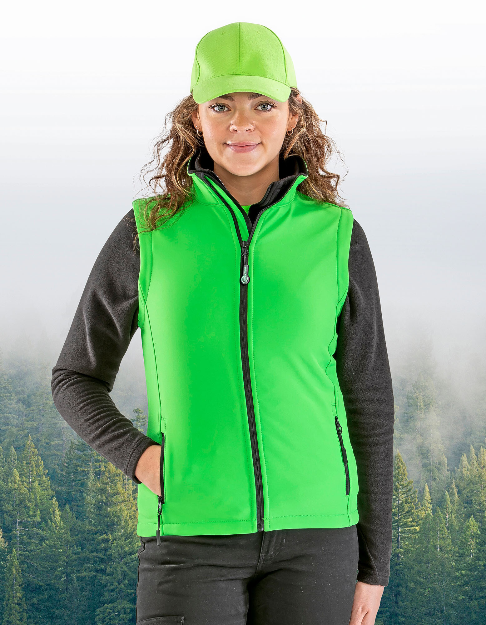Women´s Printable Softshell Bodywarmer with Recycled Fleece Inner