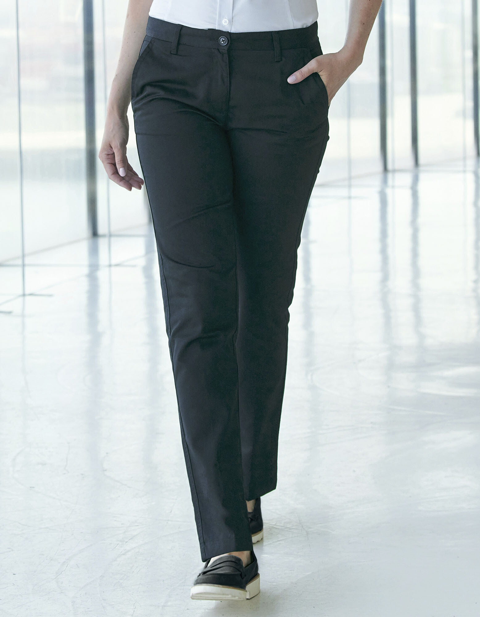 Ladies' 65/35 Poly/Cotton Chino