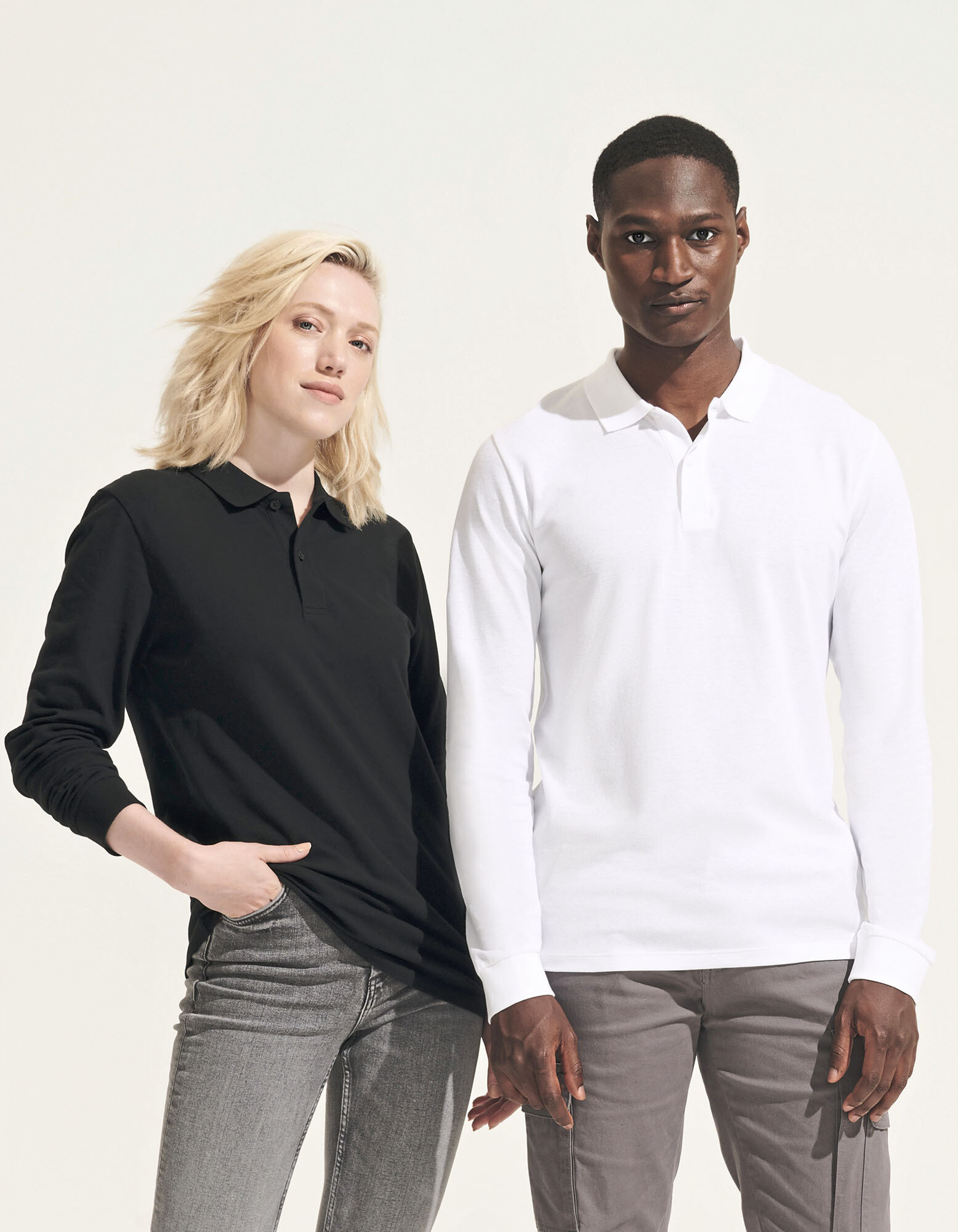 Unisex Long Sleeve Polo Shirt Planet