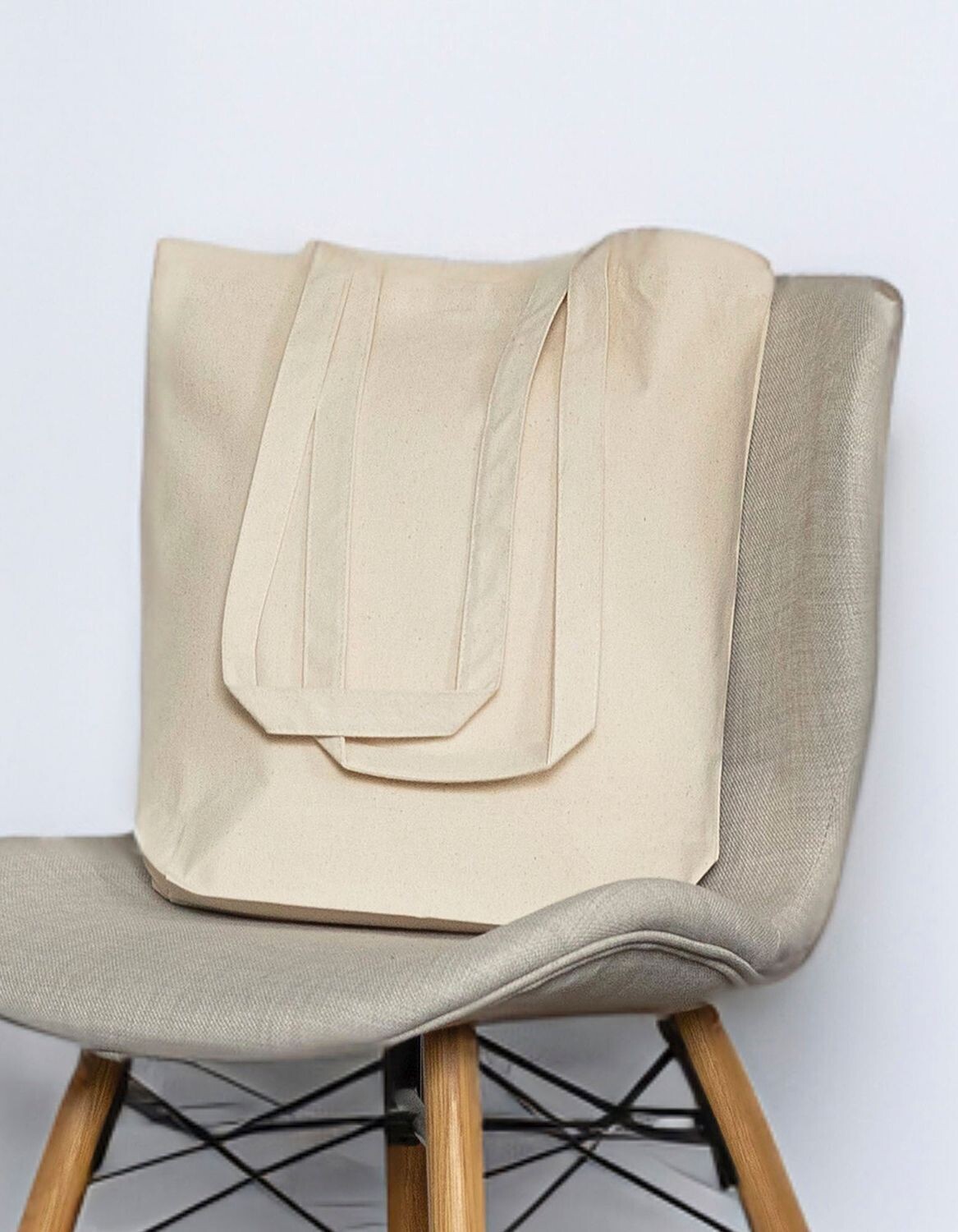 Borsa in tela con manico lungo