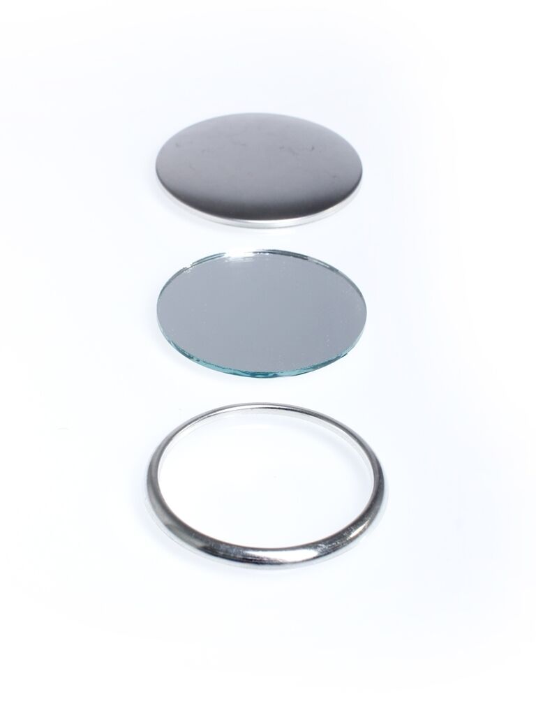 100 buttons with make-up mirror 50mm