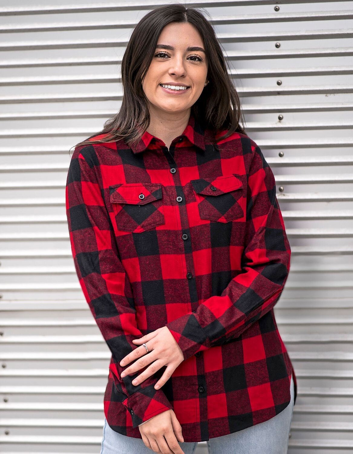 Ladies´ Woven Plaid Flannel Shirt