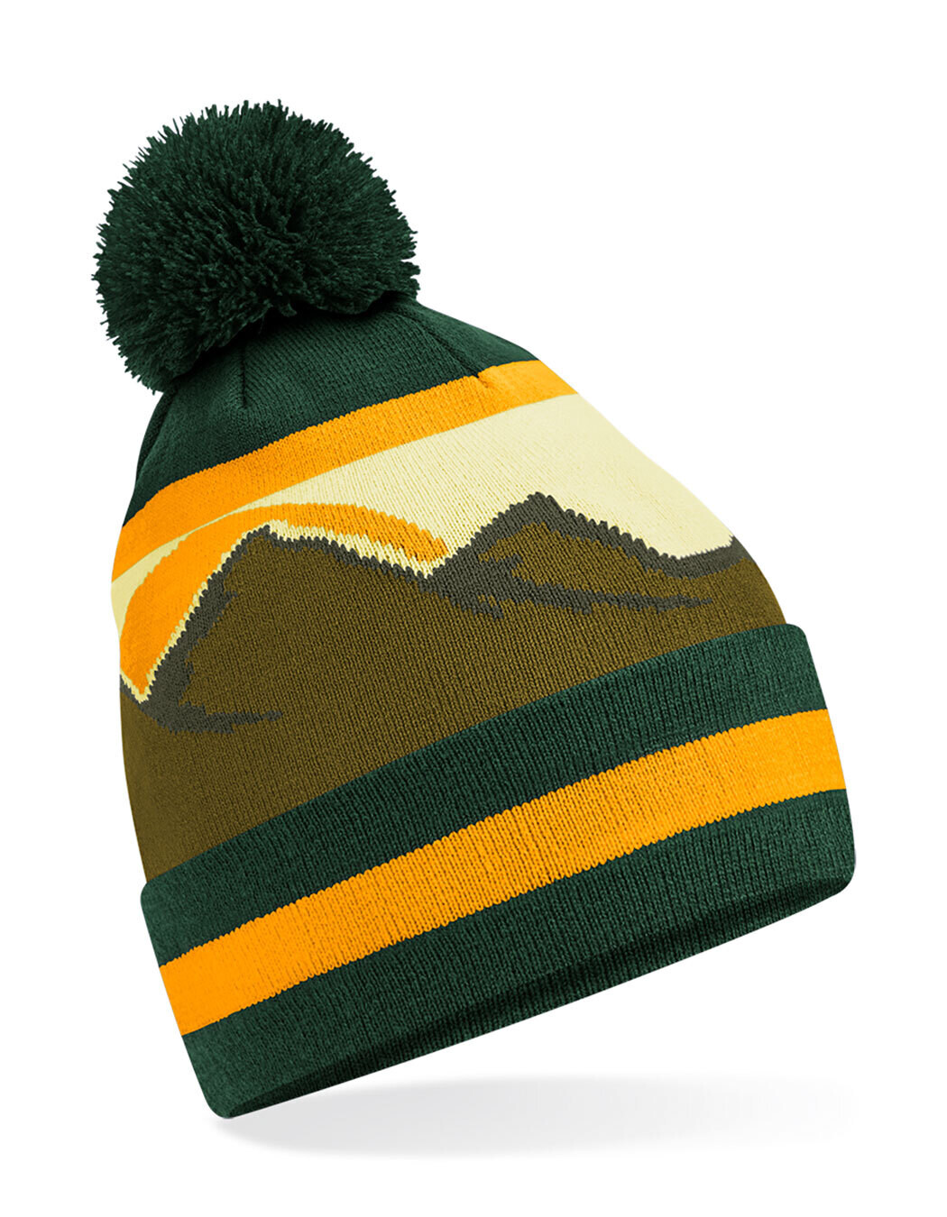 Mountain Peaks Pom Pom Beanie