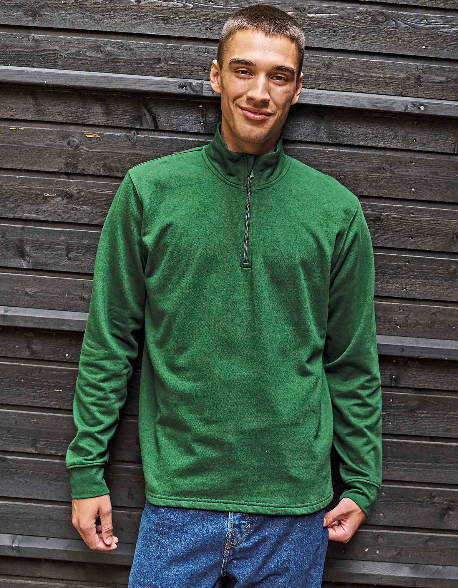 Unisex quarter zip sweatshirt