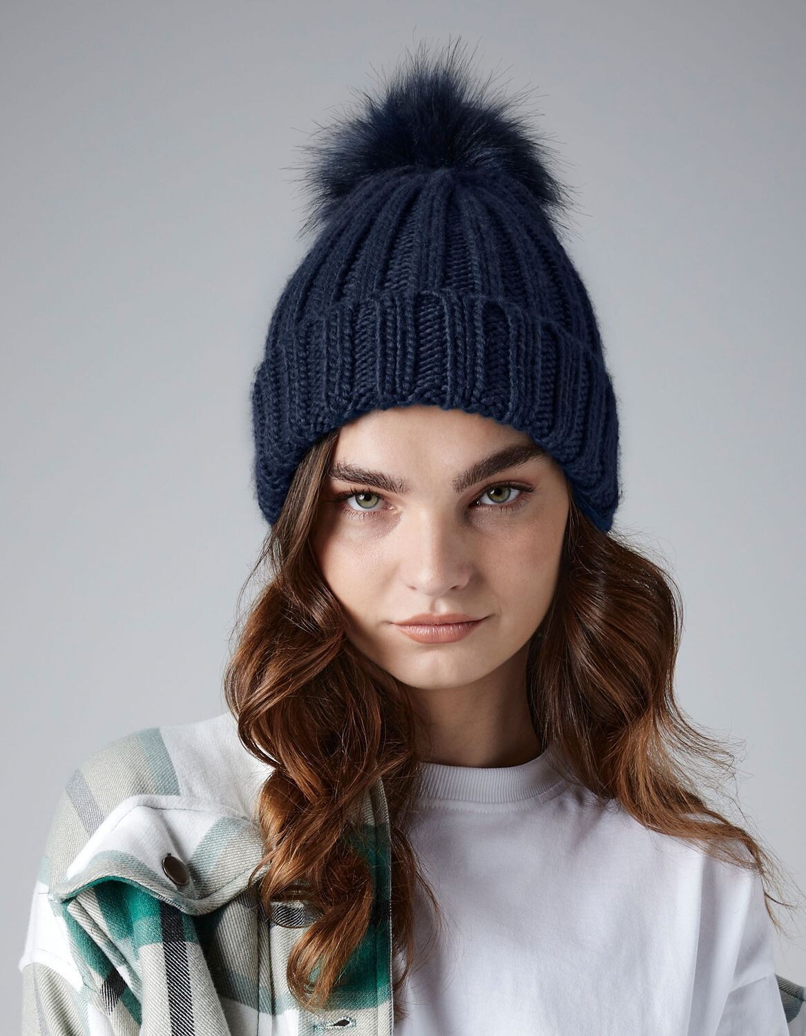 Berretto Verbier in pelliccia sintetica Pop Pom Chunky