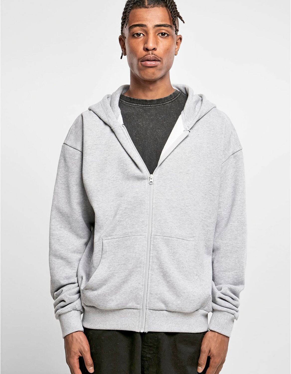 Felpa con cappuccio con zip ultra pesante