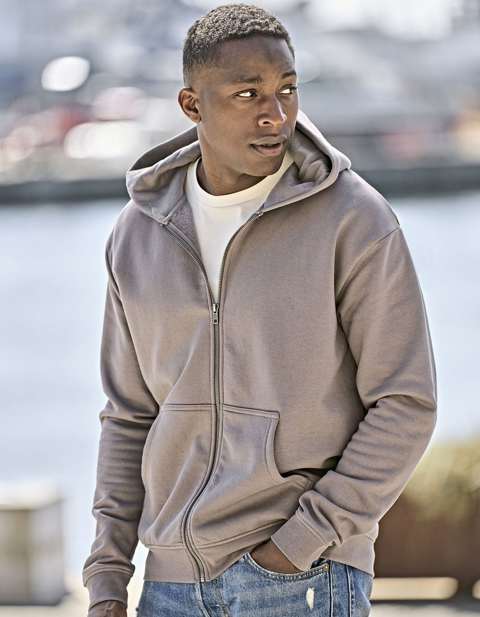Urban Hooded Full Zip Sweatshirt