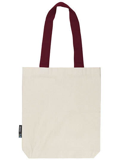 Bolso de sarga con asas a contraste