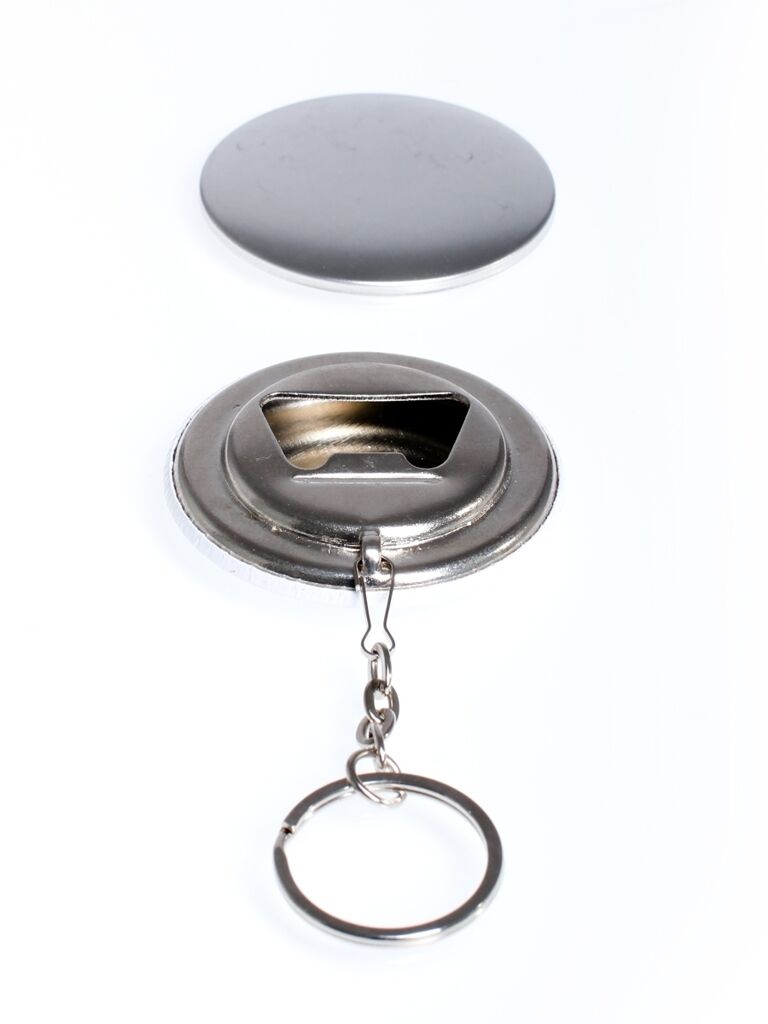 100 round buttons 50mm with bottle opener