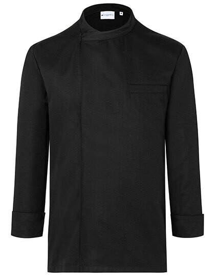 Basic long-sleeved throw-over chef's shirt