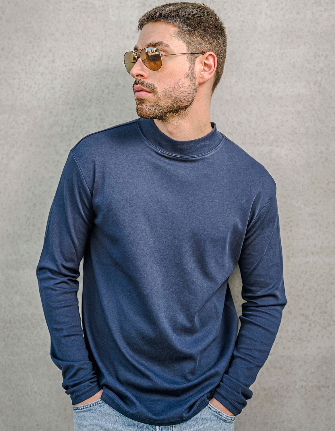 Men's Premium Highneck Longsleeve Tees