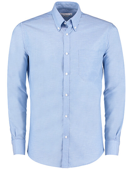 Chemise Oxford slim fit pour homme, à manches longues, style travail