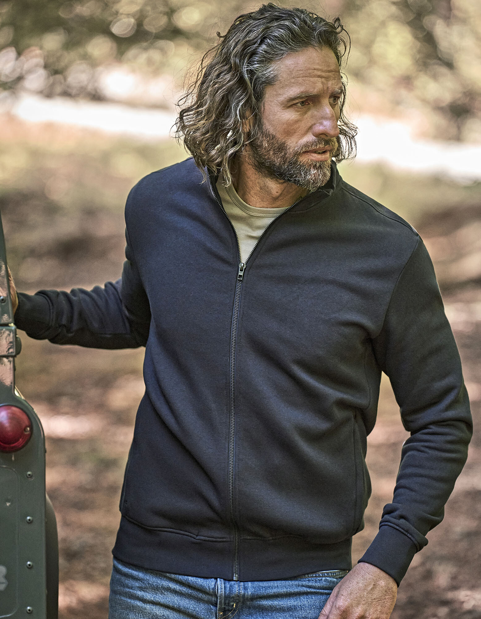 Full zip sweat cardigan