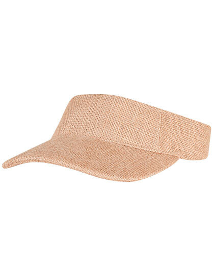 Casquette à visière en raphia