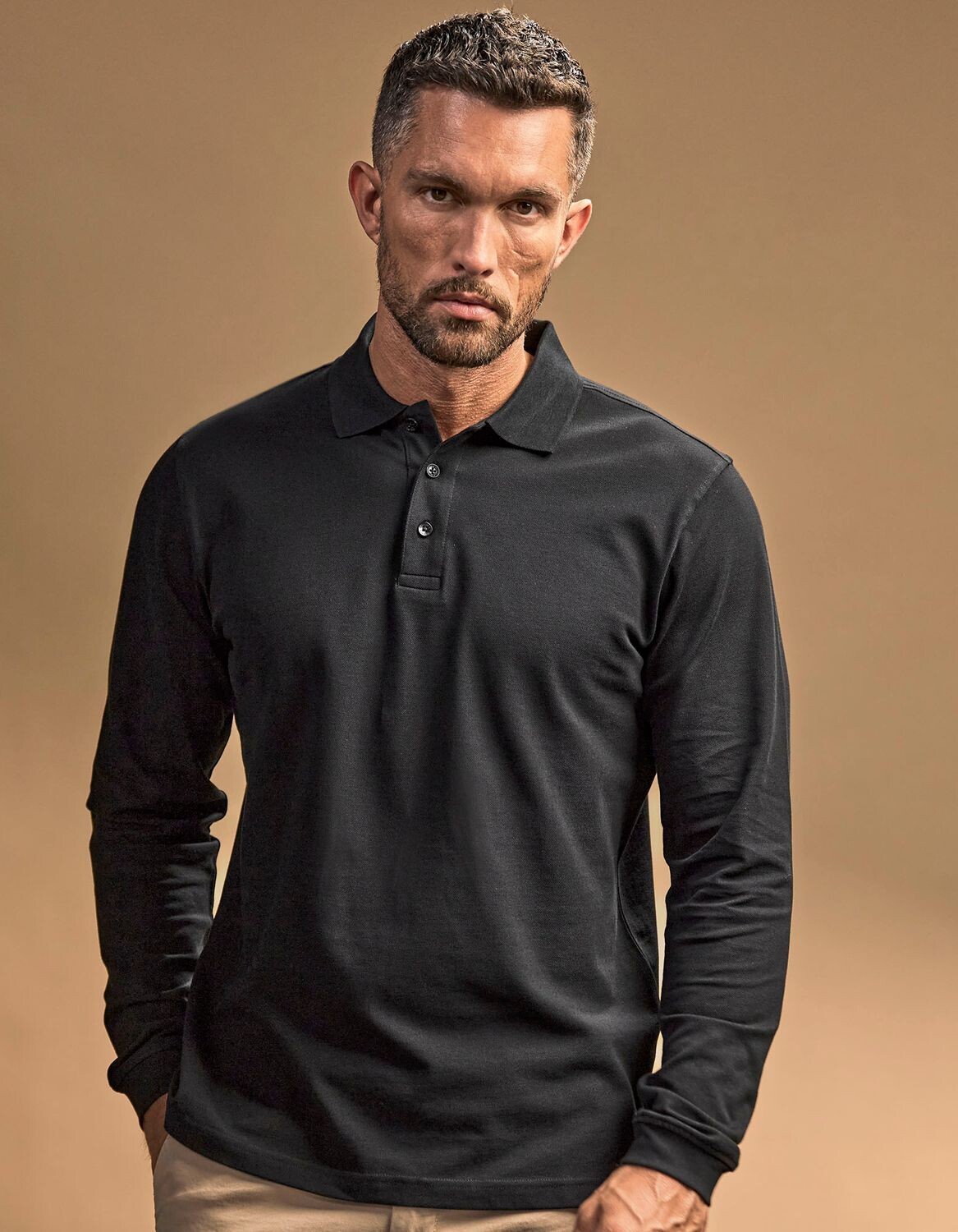Polo manica lunga Luxury Stretch da uomo