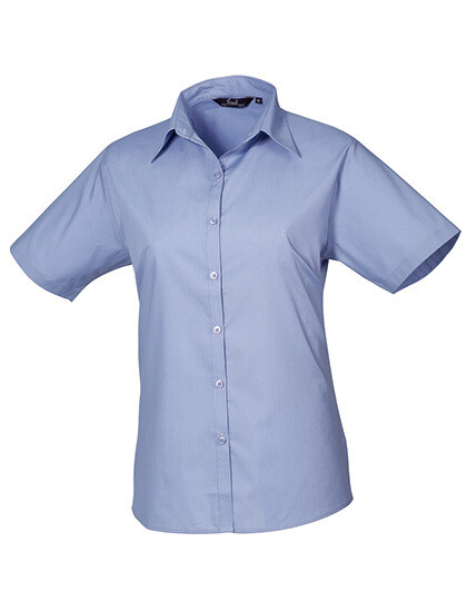 Women's Poplin Short Sleeve Blouse