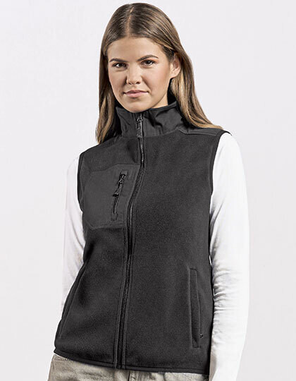 Gilet da donna in tela e pile