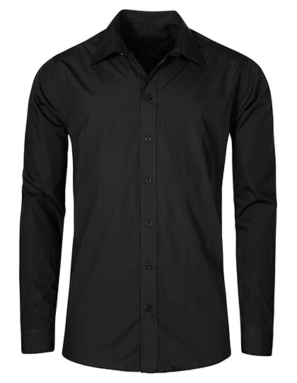 Camicia da uomo in popeline a maniche lunghe