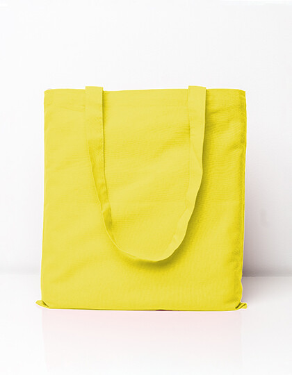 Bolsa de algodón de colores con asas largas
