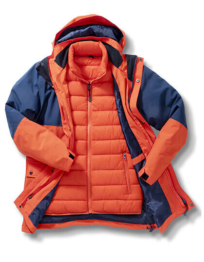 Chaqueta acolchada 3 en 1 de tejido ripstop reciclado