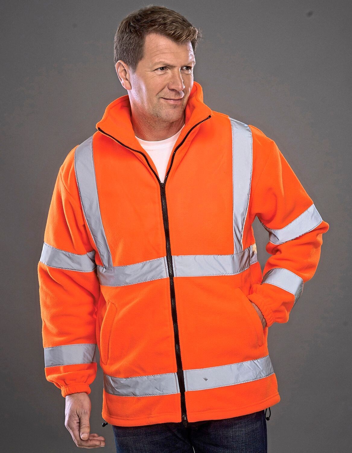 Giacca in pile Hi-Vis
