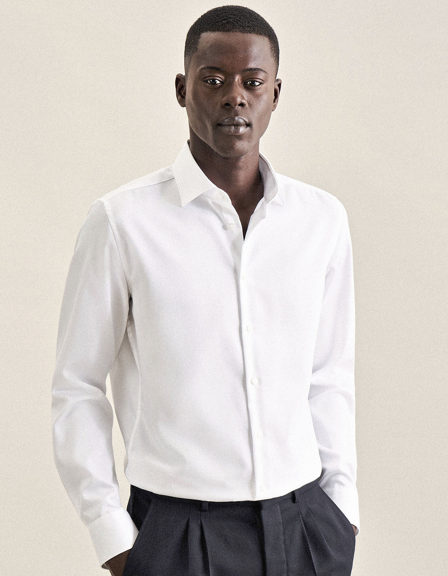 Men´s Shirt Shaped Fit Fine Twill Longsleeve