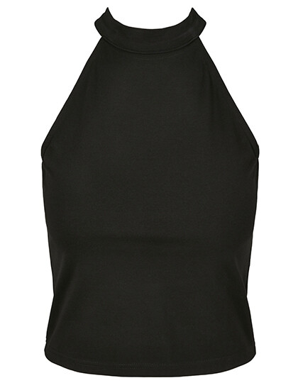 Top corto da donna con collo alto