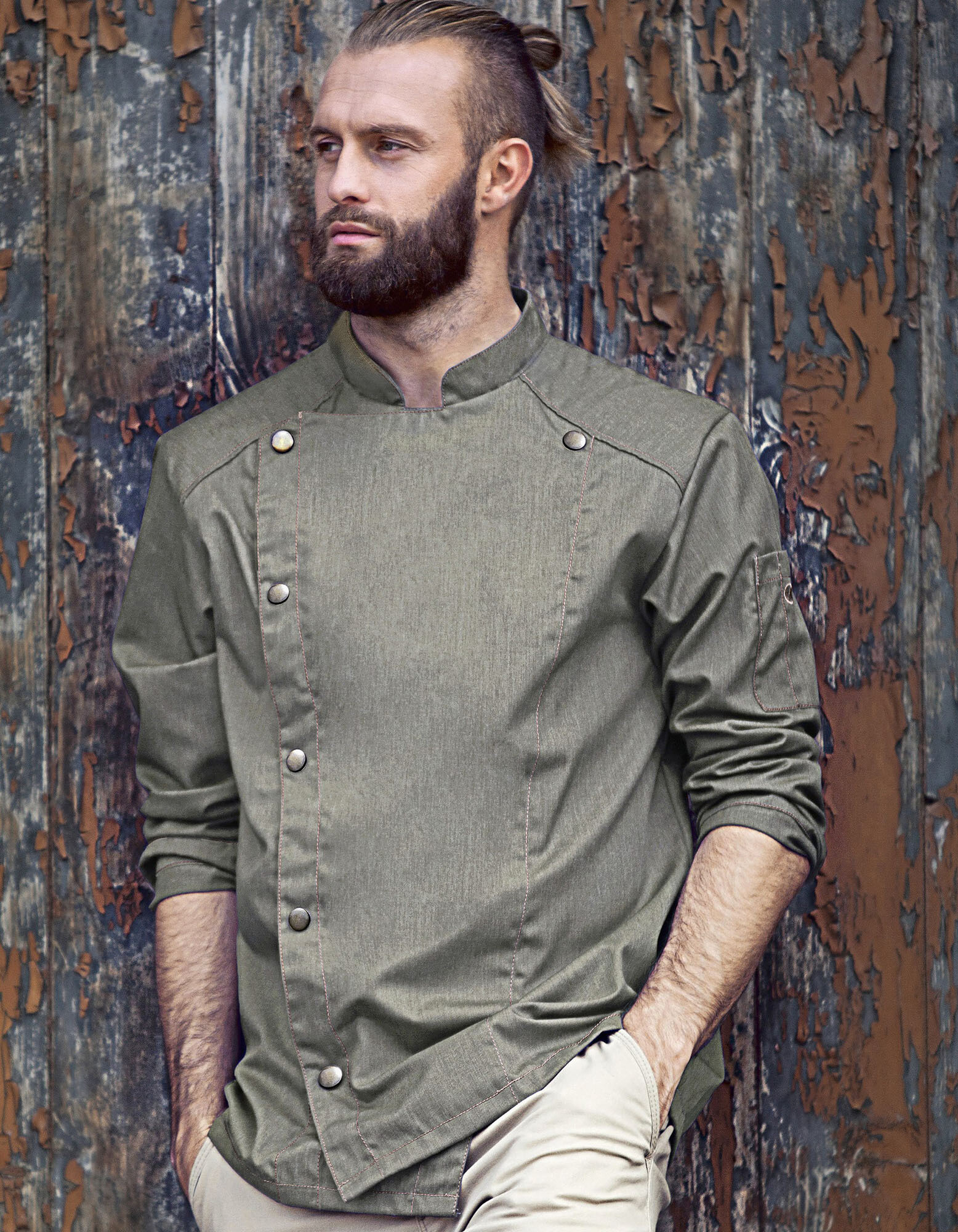Jeans-style chef's jacket